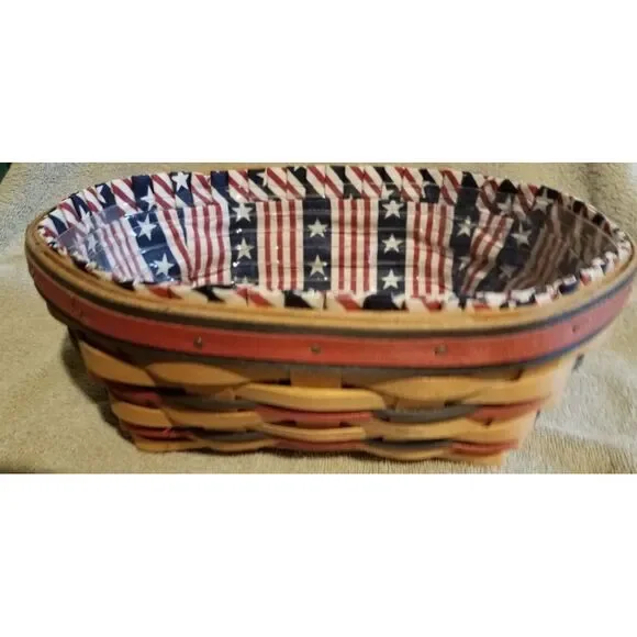 Vintage Longaberger 1999 All American Collection Blue Ribbon Bread Basket - Picture 4 of 7